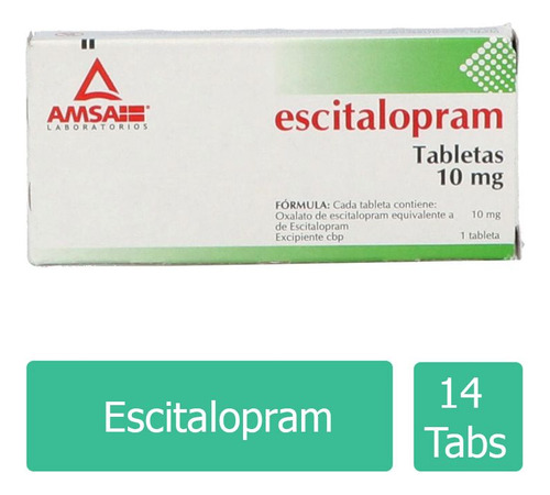 Escitalopram 10mg Caja Con 14 Tabletas