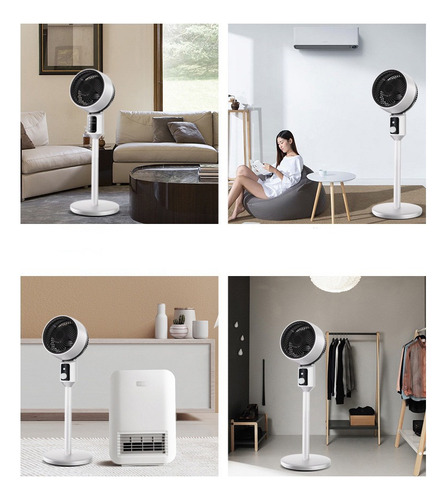 Ventilador De Circulación De Aire De Pie Oscilación Blanco
