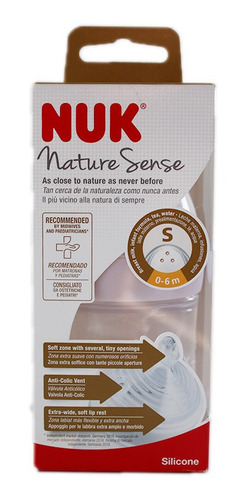 Biberon Nuk Talla S 0-6 Meses Rosado X 5oz