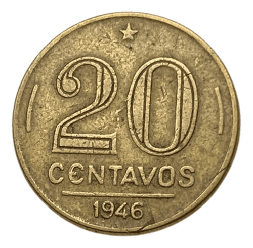 Moeda Antiga Do Brasil De 20 Centavos De 1946