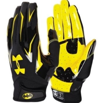 blanco lechoso Tiza Coro Guantes Football Americano De Batman Under Armour F4 Nuevos | Envío gratis