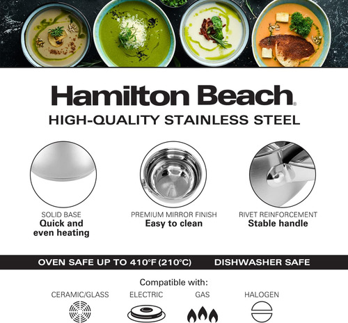 Pan De Salsa De Playa Hamilton Ban De Acero Inoxidable 2 Cua