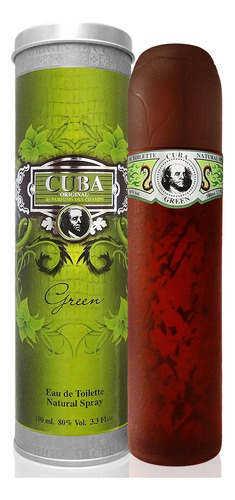 Perfume Cuba Green Eau D Toilette Masculino Legitimo 100 Ml