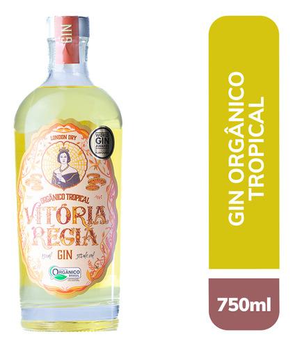 Gin Vitória Régia London Dry 750 mL tropical