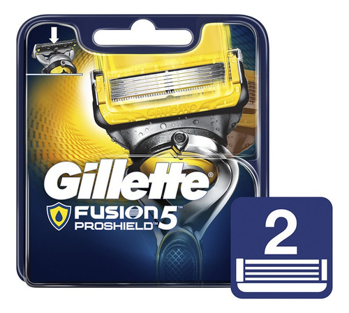 Repuesto Proshield Cartuchos De Afeitar Gillette X 2 U