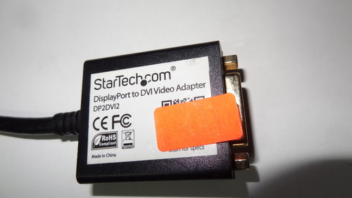 Adaptador De Video Startech Display Port A Dvi-i 1920x1200 (Usado)
