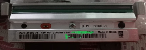 Cabezal Zebra Zt410 203dpi. P1058930-009. 41000-71. Nuevas. (Usado)
