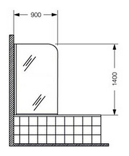 Mampara Rebatible Vidrio Transparente Khios 90x140 Ferrum