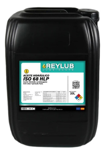 Aceite Hidraulico Reylub Iso 68 Hlp 20lt