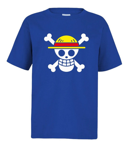 Playera Manga Corta Logo Pirata De Caricatura Anime Luffy