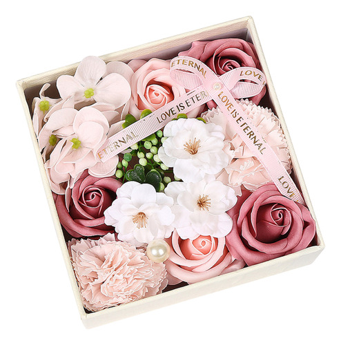 Caja De Rosas Para Regalar En Forma De Flor De Jabón Para El