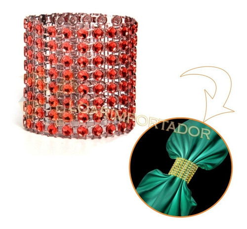 Imagen 1 de 5 de 12 Servilleteros Strass Individual Eventos Bodas 15 Navidad