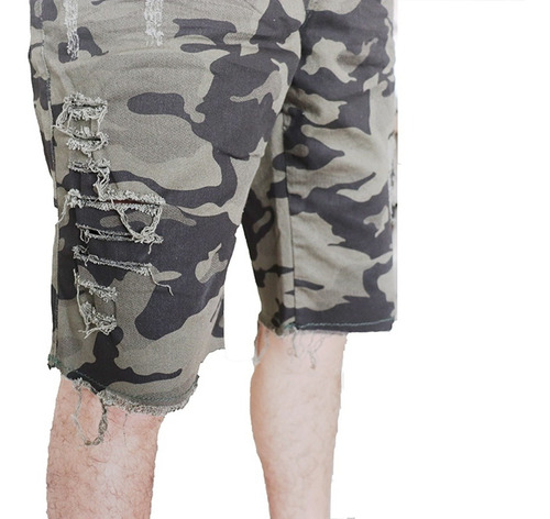 bermuda camuflada jeans