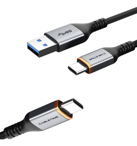 Usb C Cable Diseño Durable 3.0 Nylon Trenzado Laptop 1m 3a