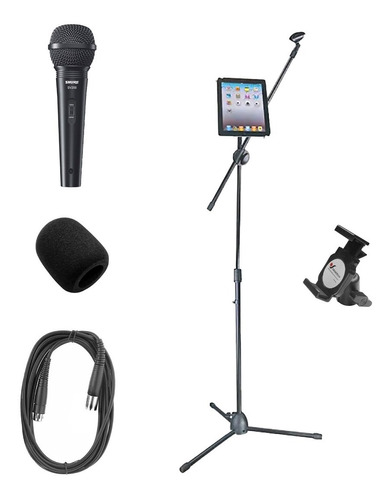 Shure Sv200 Microfono Pie Con Soporte Tablet Cable Y Antipop