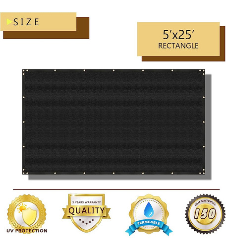Coarbor 5 'x 25' Pantalla De Valla De Privacidad Con Ojales