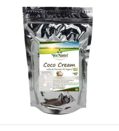 Wenutri leite de coco em pó premium vegano 1kg