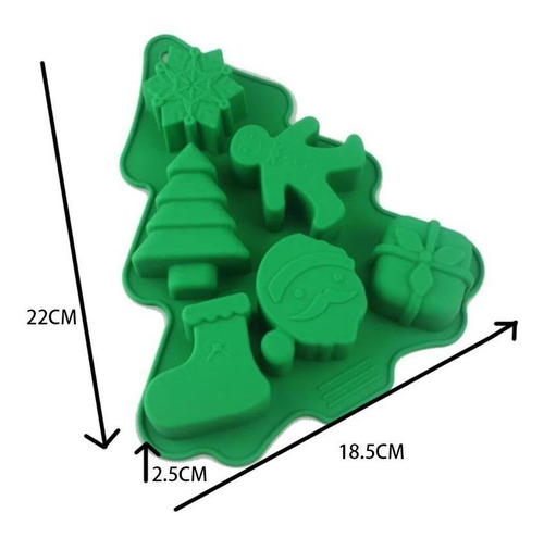 Molde De Hielo Silicona Árbol De Navidad Chocolates Pascuero