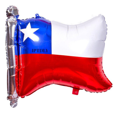 Globos Decoración Bandera Chile Cotillón 63cm X 48cm/ 1 Und