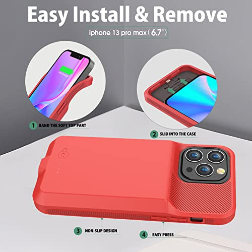 Gin Foxi Funda De Batería Para iPhone 13 Pro Max, Funda De C