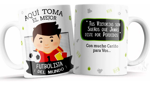 Taza Personalizada Aquí Toma El Mejor Futbolista Para/regalo