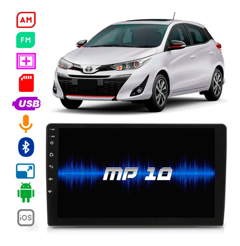 Mp5 Toyota Yaris 2018 A 2021 9 Polegadas Bluetooth Usb Esp