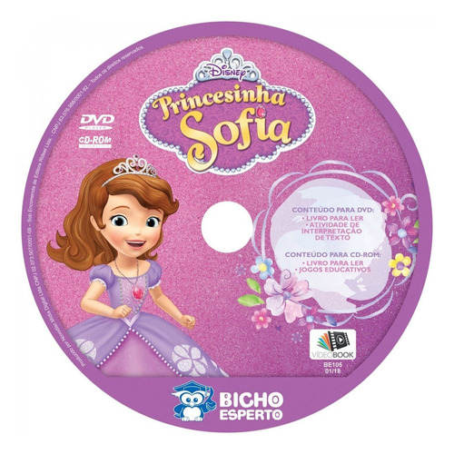 Livro Kit 5 Em 1 Colorir Com Dvd Disney - Princesinha Sofia