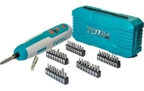 Imagen 4 de 4 de Atornillador Inalámbrico 4v total 40 Puntas + Estuche