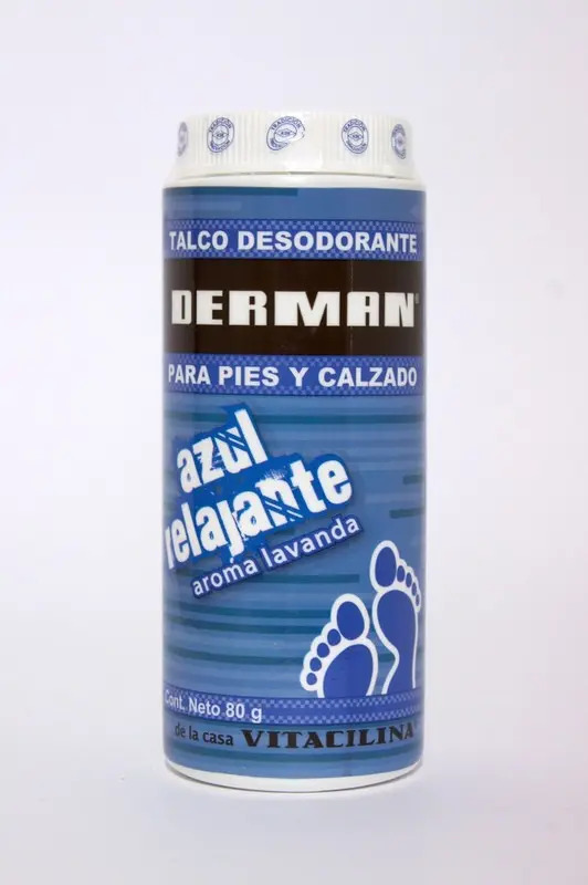 Talco para Pies Derman Azul Desodorante Relajante 80g