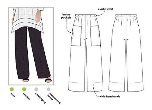 Costura Para Pantalon Dama Diseño Margaritas