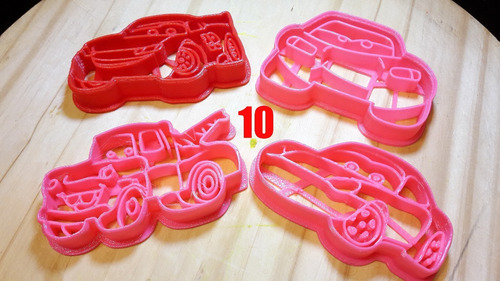 Pack 4 Cortantes Para Galletitas Cars ! 