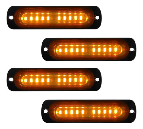 4pcs Función De Sincronización Ámbar 10-led Montaje ...