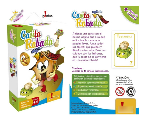  Juegos Didacticos Infantiles Cartas Casita Robada Bontus 