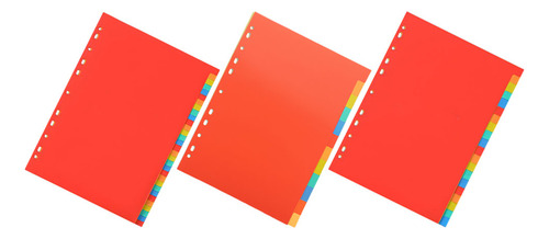 Cuaderno Separador De Archivos De Tarjetas De Colores, 3 Jue