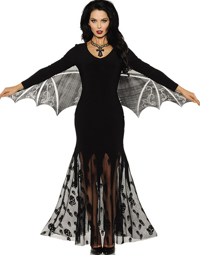 Disfraz Para Mujer De Vampiresa Con Alas- Halloween