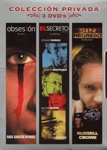 Obsesion & El Secreto & Sin Regreso Boxset 3 Peliculas Dvd 