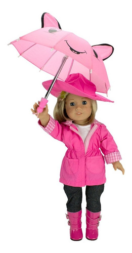 Conjunto Para Lluvia Para Muñecas Como American Girl 