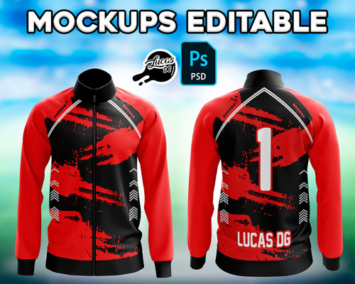 Mockups Editable Psd Campera Deportiva / Frente Y Dorso