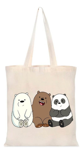 Totebag Osos Escandalosos We Bare Bears 35 X 40 Cm