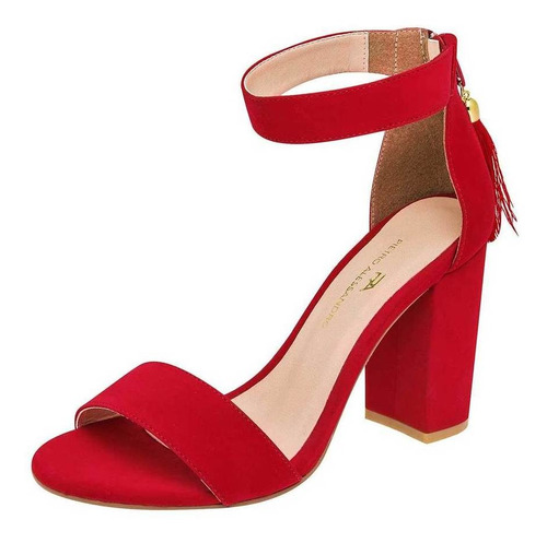 Zapatilla Con Pulsera De Pietro Alessandro Mujer Rojo 908 T6