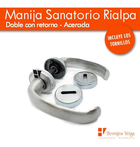 Imagen 2 de 10 de Manija Latina Doble Sanatorio Acerada Puerta Retorno Tropea