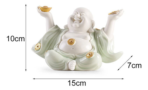 Buda De La Abundanci Cerámica Maitreya Buda Sonriente 10cm