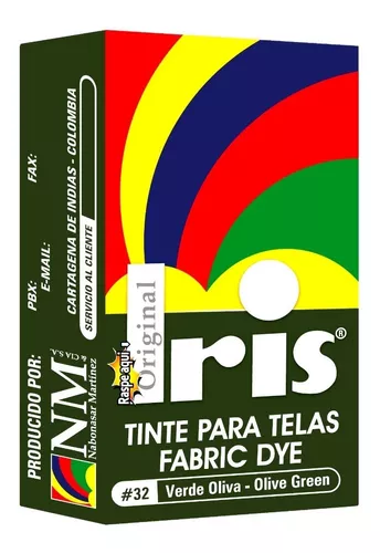 Tinte Para Telas Ropa Iris Verde Oliva X2 Unidades