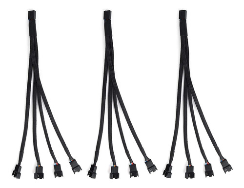 Aypzuke Paquete De 3 Cables Divisor De Ventilador Pwm 1 A 4.