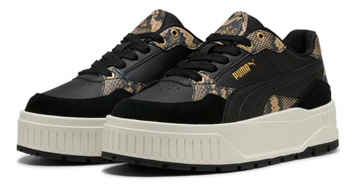 Zapatilla Puma Karmen Ii Idol Snake Chic 400395 02 Mujer Dorado Oscuro Geométrico 7 Us