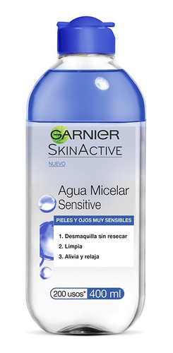 Imagen 2 de 6 de Agua Micelar Desmaquillante Garnier 400ml