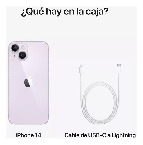 Apple iPhone 14 128 Gb Morado Original Liberado E-sim ( Open Box ) (Reacondicionado)