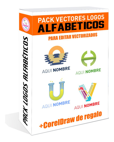 Pack Vectores +200 Logos Alfabéticos Editables Vector #v310