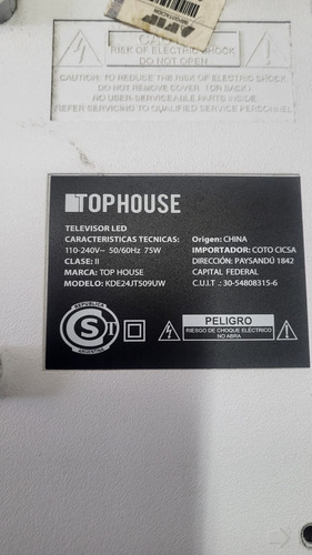 Tv Top House Kde24jt509uw Solo Pantalla No Hago Envio (Usado)