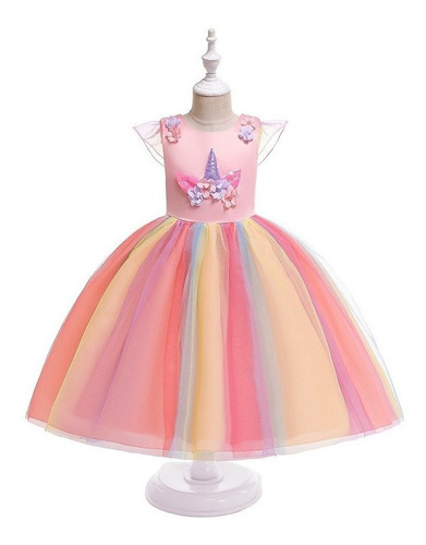 Vestido Unicornio Niña Fiesta Cumpleaños Princesa